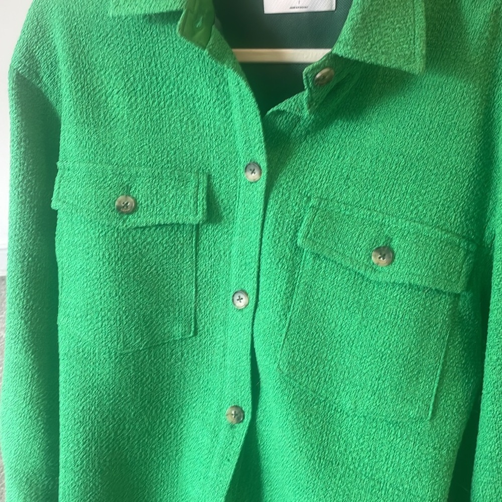 Green Button Down Cardigan/Jacket - image 2